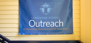 blue Landmark School Outreach banner