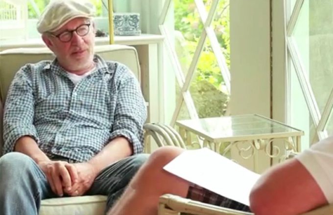 Steven Spielberg being interviewed about his dyslxia