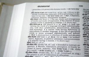 A dictionary page